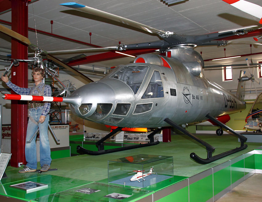 Bölkow BO 46 V1: Deutscher Versuchshubschrauber mit Schwenkrotorblatt