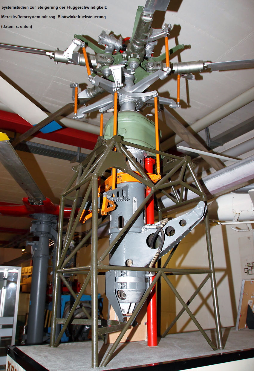 Merckle-Rotorsystem mit sogenannter Blattwinkelrücksteuerung