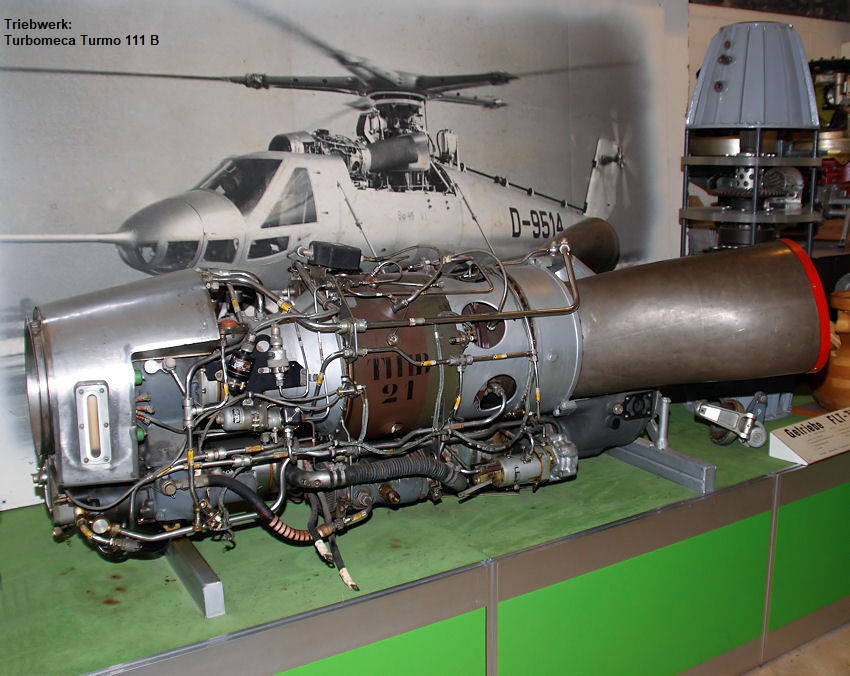 Bölkow BO 46 - Triebwerk Turbomeca Turmo 111 B