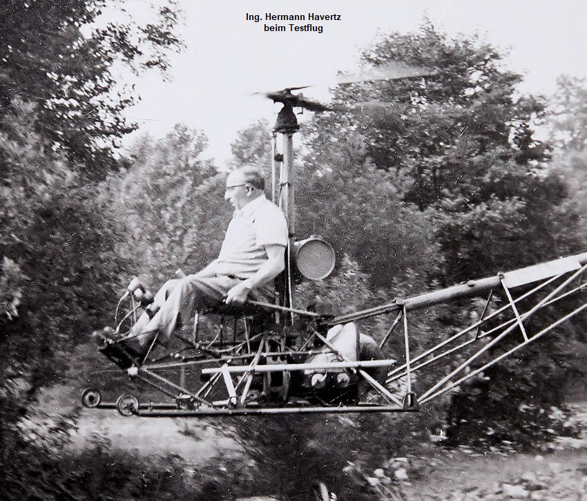 Ing. Hermann Havertz HZ-5:  einfacher Hubschrauber als Eigenbau von 1964