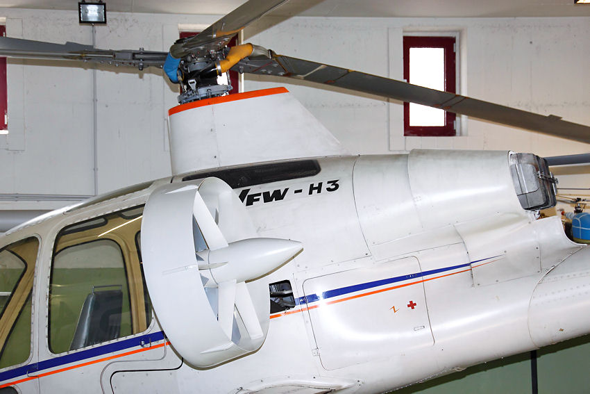 VFW H-3 E Sprinter: Flugschrauber mit Blattspitzenantrieb, bei dem die Mantelschrauben dem Vortrieb dienen