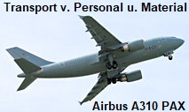 Airbus A310 PAX - für den Transport von Personal und Material