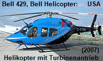 Bell 429, Bell Helicopter: zweimotoriger Hubschrauber des US-Herstellers mit Turbinenantrieb