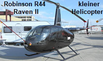 Robinson R44 Raven II: einmotoriger Hubschrauber des US-amerikanischen Unternehmens Robinson Helicopter Company mit Kolbenmotor