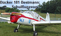 Bücker Bü 181 Bestmann: zweisitziges Schulflugzeug des deutschen Herstellers Bücker Flugzeugbau