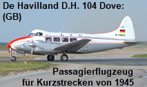 De Havilland D.H. 104 Dove: Passagierflugzeug des britischen Flugzeugbauers De Havilland Aircraft Company für Kurzstrecken