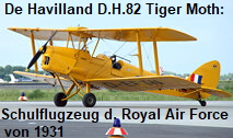 De Havilland D.H.82 Tiger Moth: Trainingsflugzeug der Royal Air Force von 1931