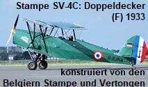 Stampe SV-4C: Der Flugzeugtyp wurde 1933 von den Belgiern Jean Stampe und Maurice Vertongen konstruiert 