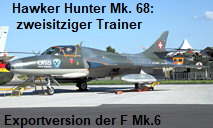 Hawker Hunter Mk.68: zweisitziger Trainer - Exportmodell der F Mk.6