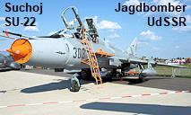 Suchoj SU-22: in der Sowjetunion auf Basis der Suchoi Su-17 entwickelter Jagdbomber