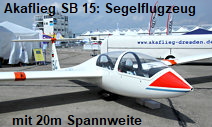 Akaflieg SB 15: Wölbklappen-Doppelsitzer mit 20m Spannweite
