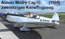 Avions Mudry Cap10: zweisitziges Kunstflugzeug des französichen Herstellers Avions Mudry et Cie
