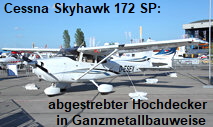Cessna Skyhawk 172 SP: abgestrebter Hochdecker in Ganzmetallbauweise