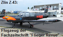 Zlin Z-43: Flugzeug der Fachzeitschrift "Flieger Revue"