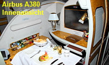 Airbus A380: Luxusklasse des A380 der Fluggesellschaft Emirates