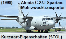 Alenia C-27J Spartan: militärischer Mehrzwecktransporter mit Kurzstart-Eigenschaften (STOL)