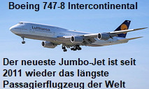Boeing 747-8 Intercontinental: Der neueste Jumbo Jet ist jetzt wieder das längste Passagierflugzeug der Welt