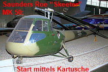 Saunders Roe “Skeeter” MK 50: Der Start vom Motor des Hunschraubers erfolgte mittels Kartusche