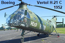 Boeing Vertol H-21 C: militärisch eingesetzter Hubschrauber mit Doppelrotorblätter