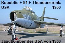 Republic F-84 F Thunderstreak: Jagdbomber der USA von 1950