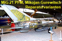 MiG-21 PFM, Mikojan-Gurewitsch: Anschauungsmodell für Reparaturvarianten in der Feldinstandsetzung