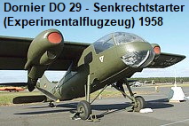 Dornier Do 29: Experimentalflugzeug / Senkrechtstarter - nur 3 Stück gebaut