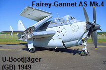 Fairey-Gannet AS Mk.4: Das U-Boot-Jagdflugzeug von 1949 für Einsätze auf Flugzeugträgern geeignet