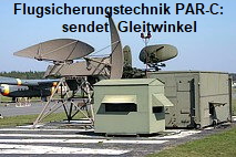 Flugsicherungstechnik PAR-C: um Flugzeuge auf einem im Voraus festgelegten Gleitwinkel herunterzuführen