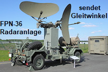 Radaranlage FPN-36: um Flugzeuge auf einem im Voraus festgelegten Gleitwinkel herunterzuführen