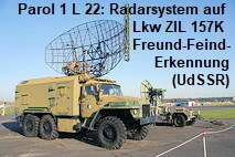 Parol 1 L 22: Sekundärradarsystem auf Lkw ZIL 157K zur Freund-Feind-Erkennung der ehem. UdSSR