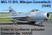 MiG-15 BIS, Mikojan-Gurewitsch: Erster in Großserie gebauter Düsenjet der UdSSR