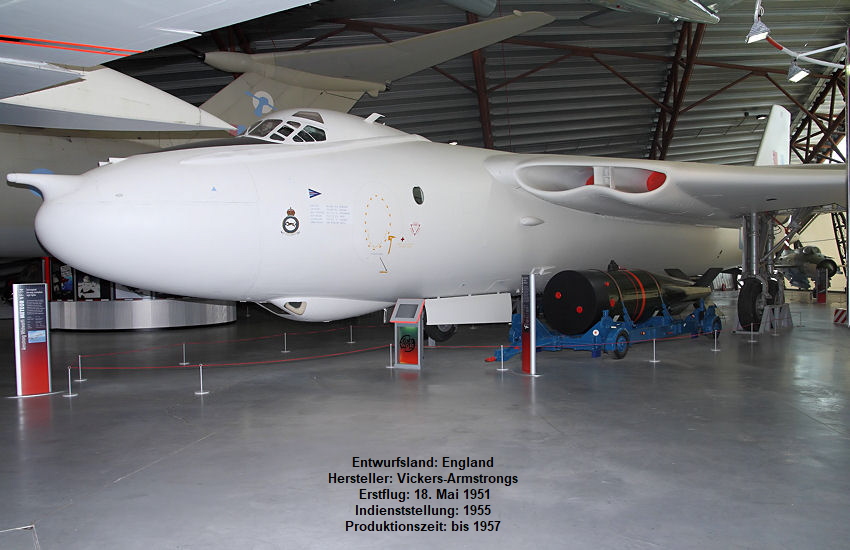 Vickers Valiant: schwerer Bomber zum Abwurf der britischen Atomwaffen