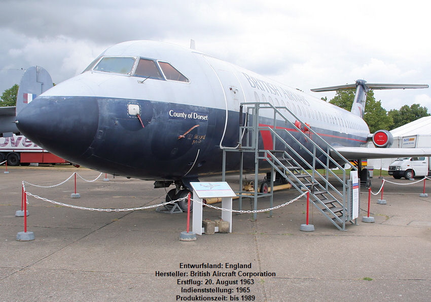 One-Eleven 510 (BAC 1-11) - British Aircraft Corporation: zweistrahliges britisches Kurzstreckenflugzeug