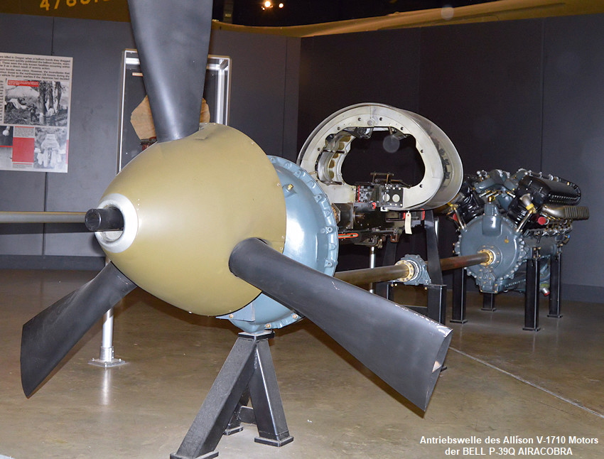 Antriebswelle des Allison V-1710 Motors der BELL P-39Q AIRACOBRA - 