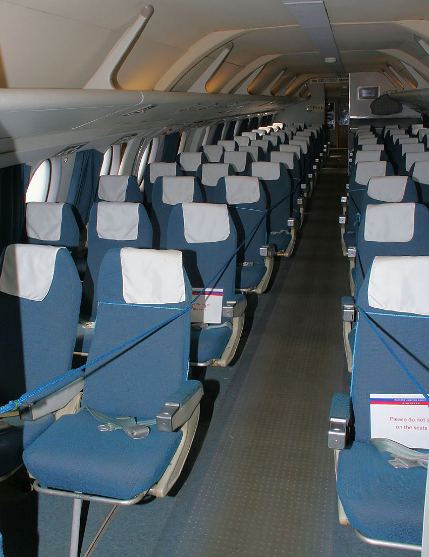 Bristol Britannia 312: Innenansicht des Passagierraums