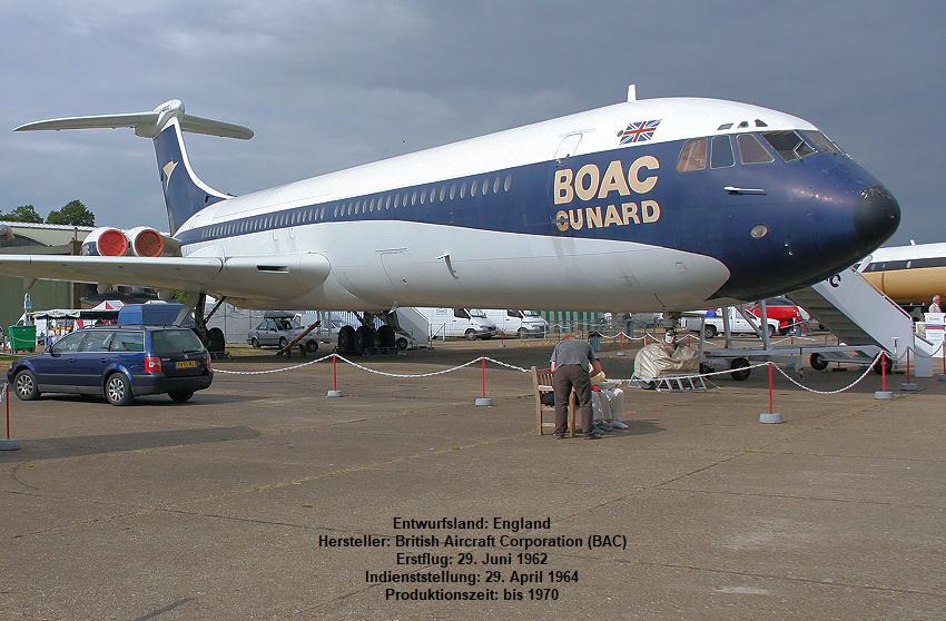 Vickers Super VC 10: eines der ersten Langstreckenflugzeuge der Welt
