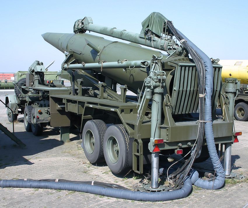 Pershing 1A Rakete:  nuklearer Flugkörper der 1960er Jahre (Atomrakete)