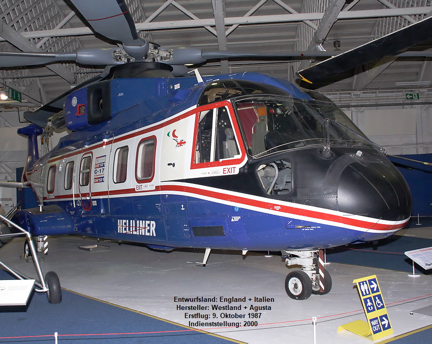 Agusta-Westland EH 101: mittlerer Transport-Hubschrauber für militärische Zwecke