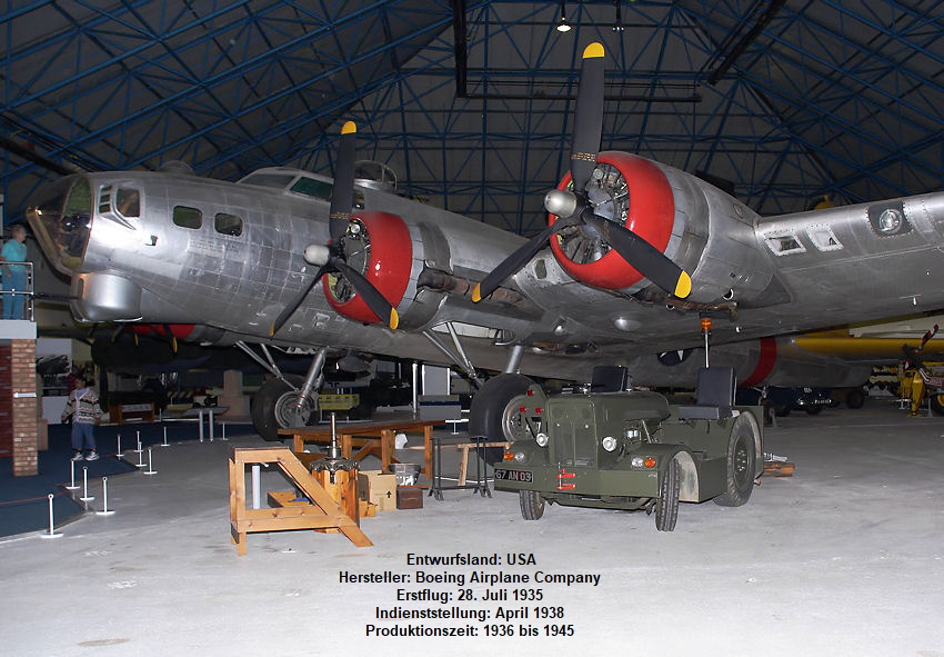 Boeing B-17 “Flying Fortress”:  war im 2. Weltkrieg der bekannteste Bomber der USA