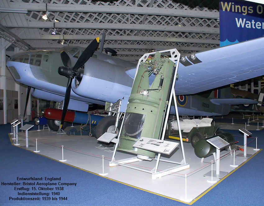 Bristol Beaufort: Das Flugzeug wurde vom Küstenkommando als Minenleger und Torpedobomber eingesetzt
