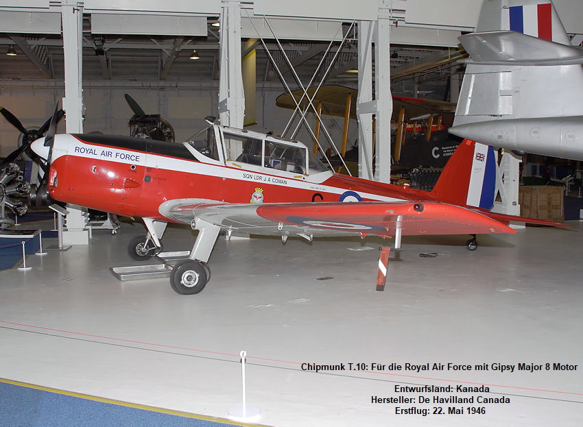 De Havilland Canada Chipmunk T.10: Basistrainer der Royal Air Force