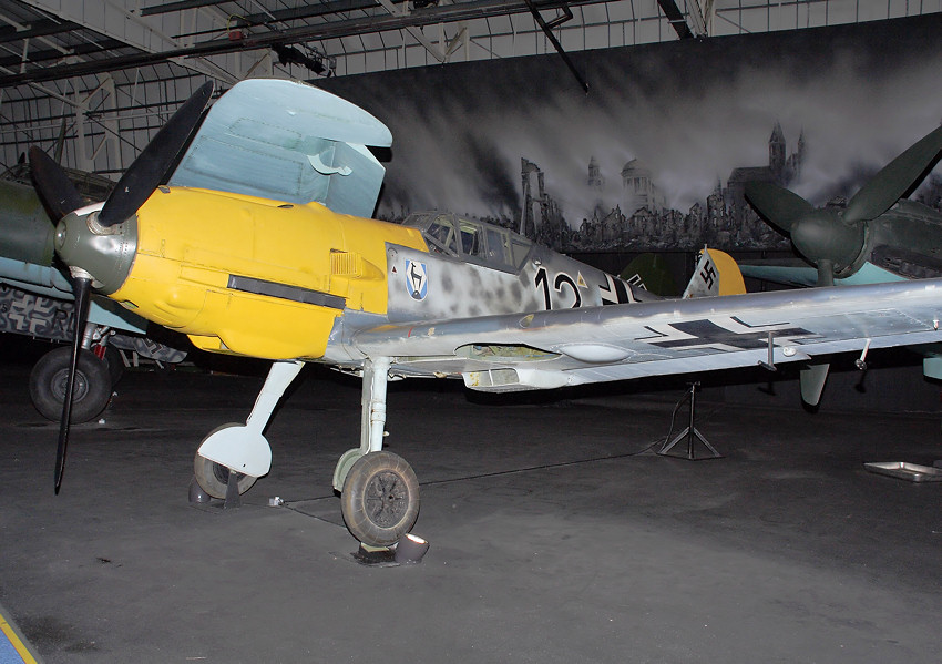 Messerschmitt Bf 109:  damals wichtigstes Jagdflugzeug der Deutschen Luftwaffe