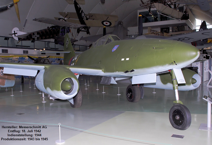 Messerschmitt Me 262 Schwalbe: Erster in Serienfertigung hergestellter strahlgetriebener Jäger der Welt