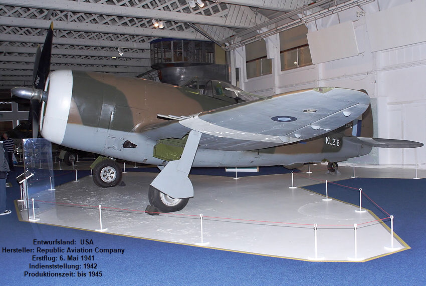 Republic P-47 Thunderbolt: wurde im 2. Weltkrieg als Jagdflugzeug entworfen