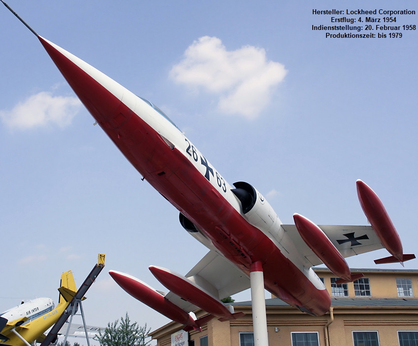 Lockheed F-104 G “Starfighter”:  war von 1962 an das wichtigste Kampfflugzeug in vielen NATO-Staaten