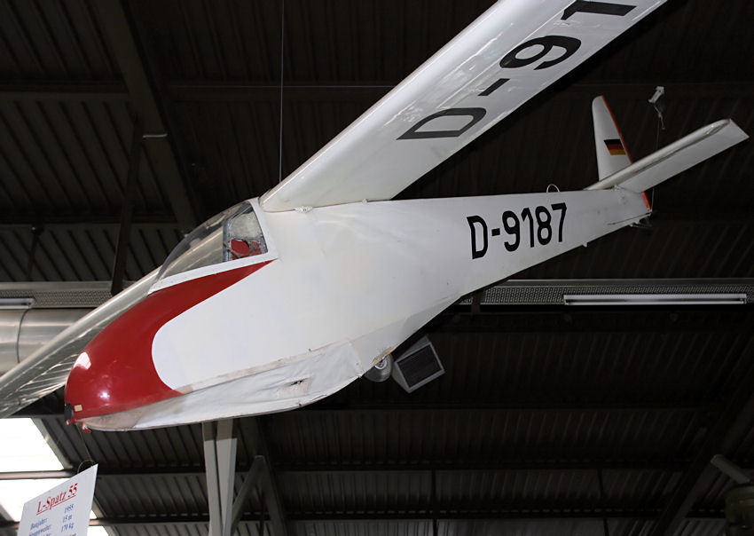 Scheibe L-Spatz 55:  1-sitziges Leistungssegelflugzeug als Schulterdecker von 1954