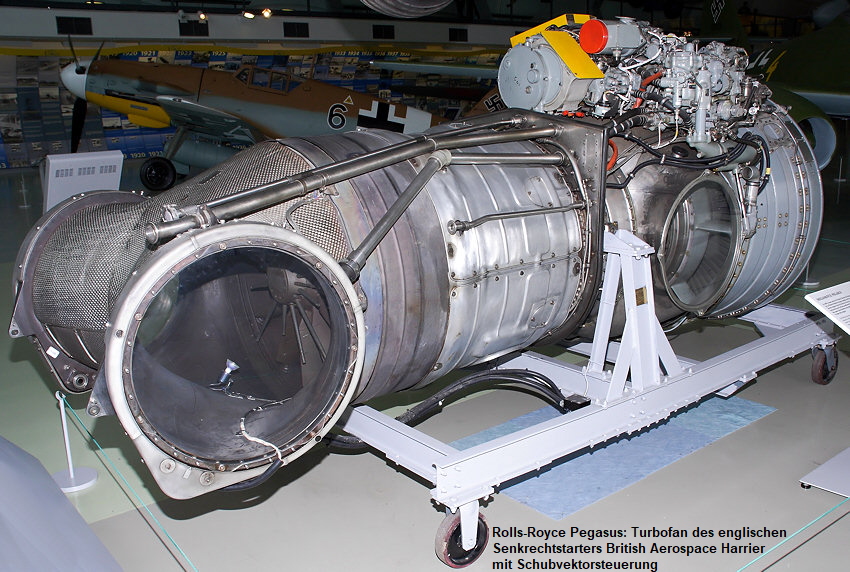 Rolls-Royce Pegasus: Turbofan des Senkrechtstarters Harrier mit Schubvektorsteuerung