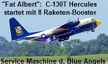 Lockheed-Martin C-130T Hercules "Fat Albert": Service-Maschine der Kunstflugstaffel Blue Angels (US Navy)