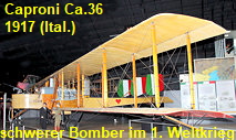 Caproni Ca. 36 - schwerer italienischer Bomber im Ersten Weltkrieg
