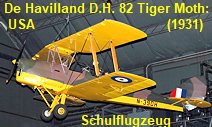 De Havilland D.H. 82A Tiger Moth: einmotoriger Doppeldecker zur Schulflugzeug von 1931 